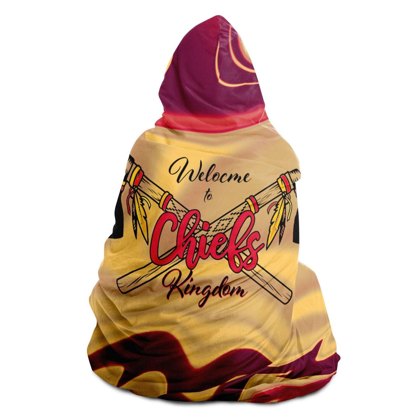 Chiefs Kingdom Tomahawk Hoodie Blanket