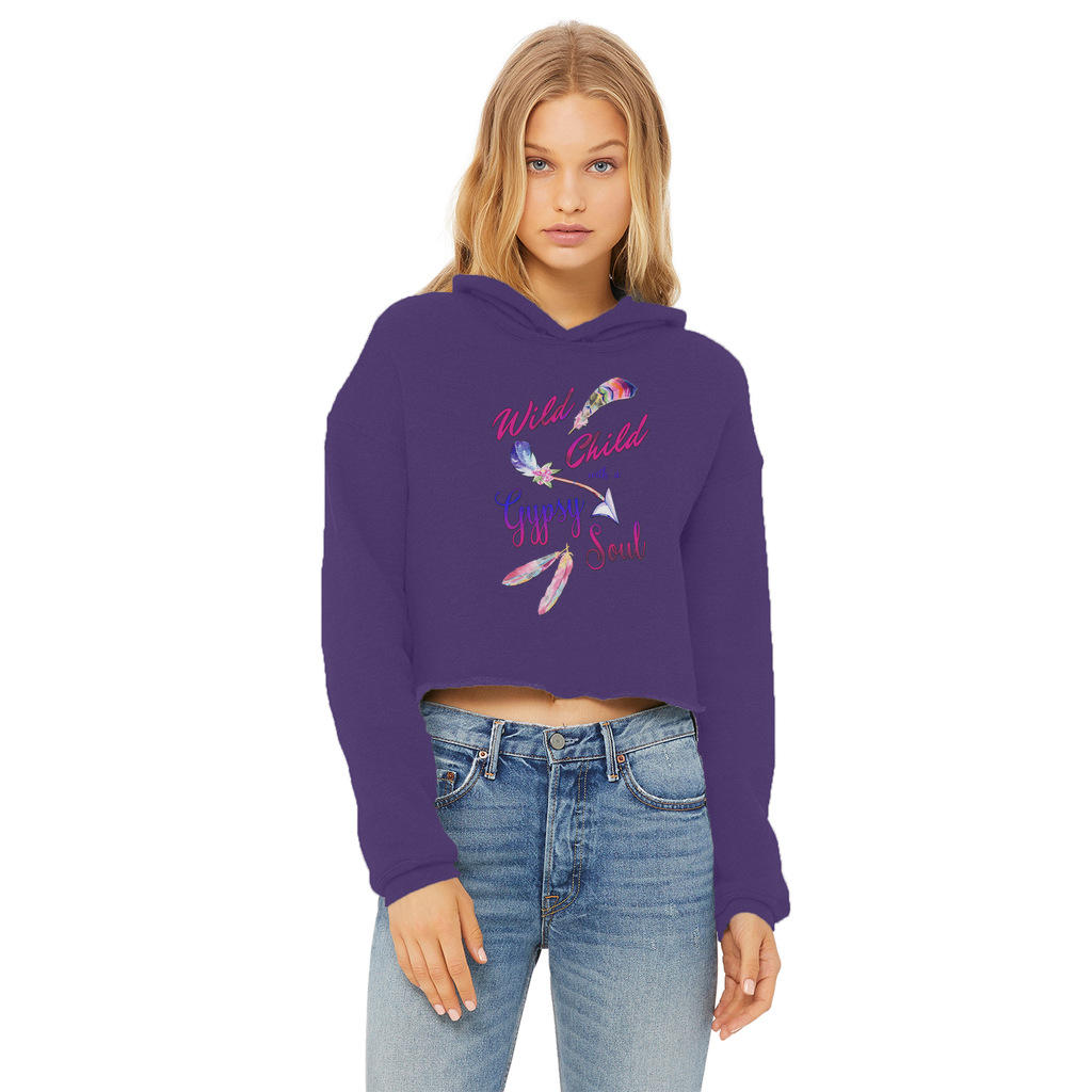 Cropped raw edge hoodie sales